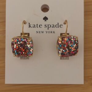 Kate Spade Glitter Square Multicolor Earrings